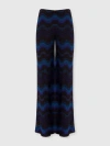 Missoni Palazzo Trousers With Wave Pattern In Black