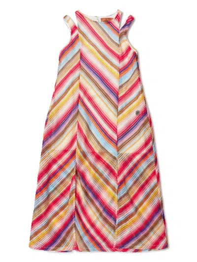 MISSONI PANELLED ZIGZAG-PATTERN DRESS