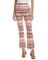 Missoni Flared Zigzag Pattern Trousers With Soft Texture In Pink