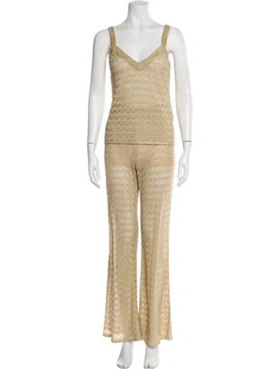 Pre-owned Missoni Pant Set In Gold