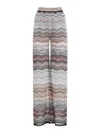 Missoni Sequin-embellished Striped Metallic Crochet-knit Wide-leg Pants In Multi