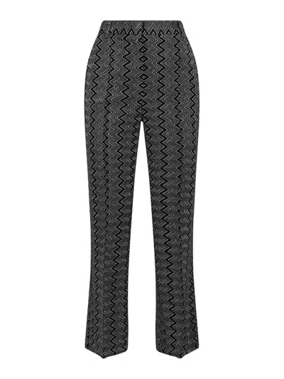 Missoni Zig Zag Lam Trousers In Black  