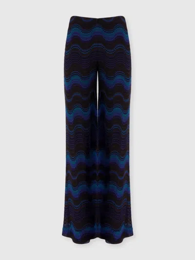 Missoni Palazzo Trousers With Wave Pattern In Multi