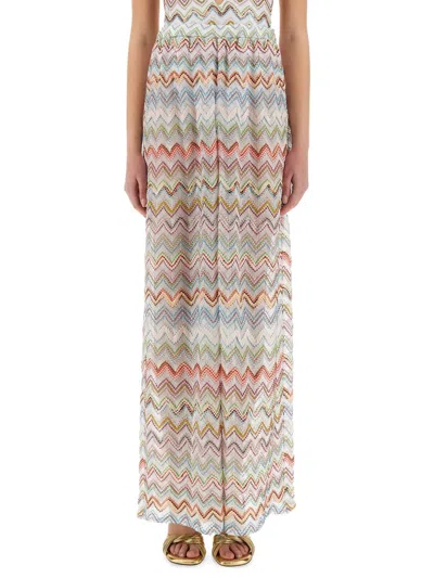 Missoni Pantapalazzo Copricostume In Tulle Stampato In Multicolour