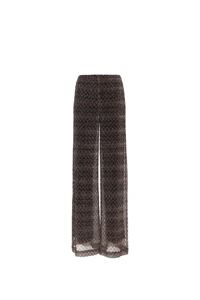 Missoni Patterned Wide-leg Track Pants In Multi