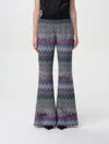 Missoni Zigzag Woven Wool Flared Trousers In Bunt