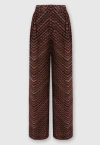 Missoni Mid-rise Tailored Pants With Zigzag Pattern In Brown