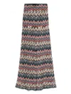 Missoni Womens Multicolor Tones Chevron Metallic-knit Wide-leg Trousers In Multi