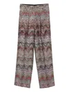 Missoni Sequined Chevron Straight Trousers In Multi