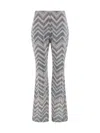 Missoni Sequined Metallic Crochet-knit Flared Pants In Multicolor