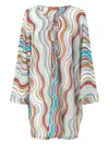 Missoni Cover Up With Cut-out Detailing And Long Sleeves In Sml Multicolor Wht