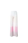 Missoni Straight Trousers In Gradient Chevron Viscose In White/pink
