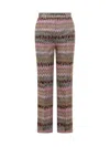 Missoni Trousers With Zig Zag Pattern In Multicolor
