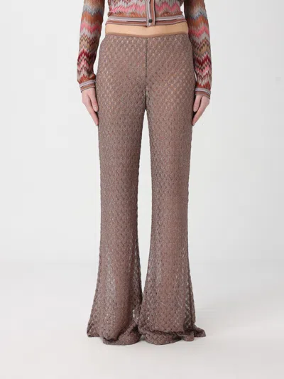 Missoni Pants Woman  In Brown