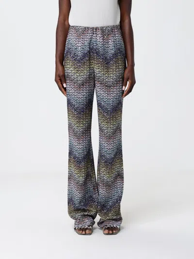Missoni Sequined Flared Trousers In Blue