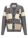 Missoni Patchwork Cardigan In Gray