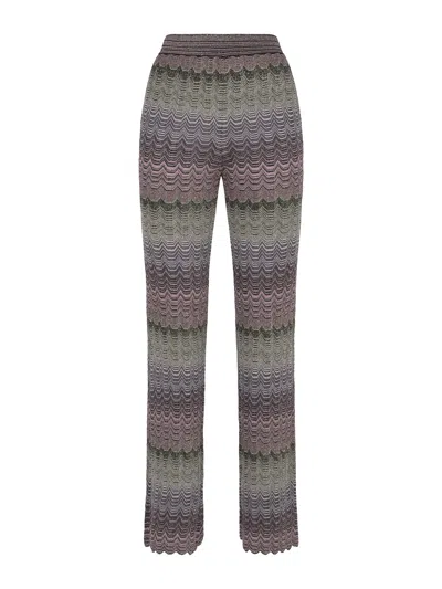 MISSONI MISSONI GLARE-PATTERNED STRAIGHT TROUSERS