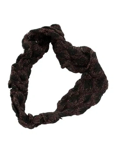 Pre-owned Missoni Pattern Headband In Black