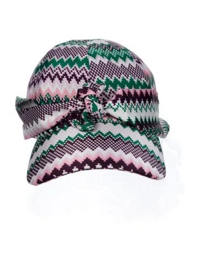 Pre-owned Missoni Pattern Print Baseball Cap In Pink