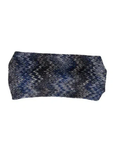 Pre-owned Missoni Pattern Print Hairband In Blue