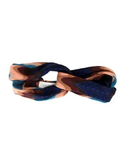 Pre-owned Missoni Pattern Print Hairband In Brown