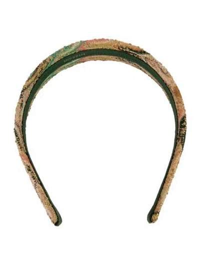 Pre-owned Missoni Pattern Print Hairband In Neutrals