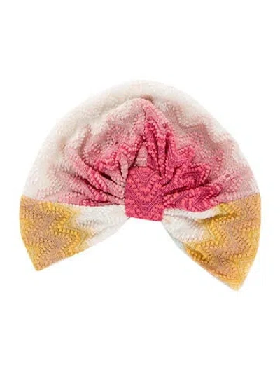 Pre-owned Missoni Pattern Print Hat In White