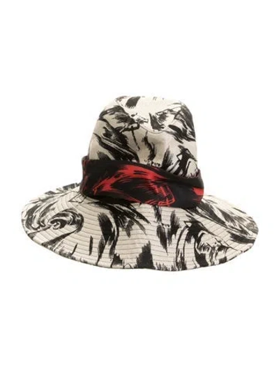 Pre-owned Missoni Pattern Print Wide Brim Sun Hat In Neutrals