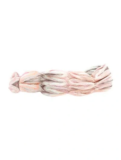 Pre-owned Missoni Pattern Printed Woven Headband In Pink