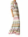 Missoni Knitted Maxi Dress Flared Hem In Multi