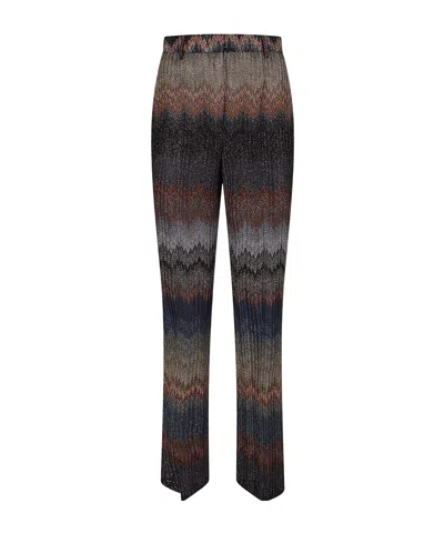 Missoni Pattern Trumpet Pants In Brown