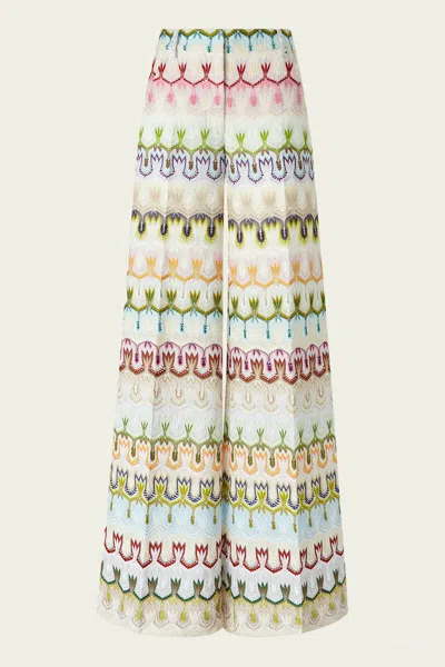 MISSONI PATTERN WIDE-LEG TROUSERS IN MULTICOLOR