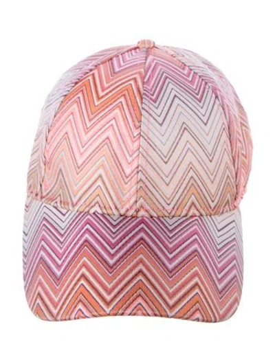 Pre-owned Missoni Patterned Adjustable Baseball Hat W/tags W/tags In Multicolor