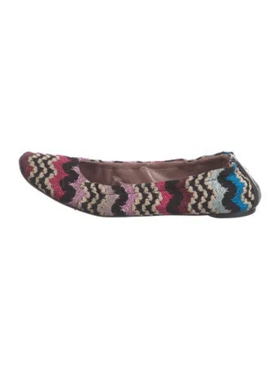 Pre-owned Missoni Patterned Ballet Flats In Black