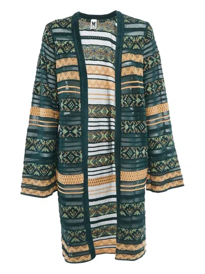 Pre-owned Missoni Patterned Belted Cardigan