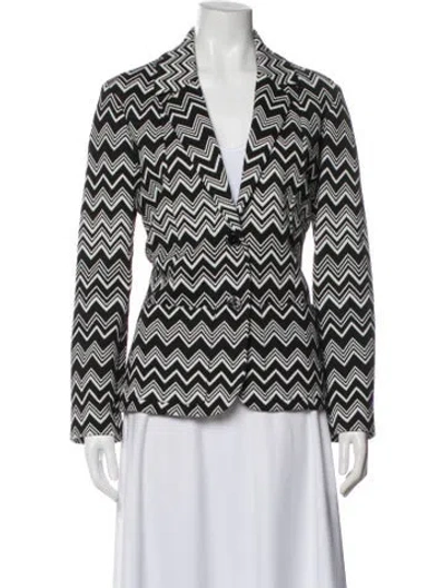 Pre-owned Missoni Patterned Blazer In Black