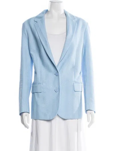 Pre-owned Missoni Patterned Blazer In Blue