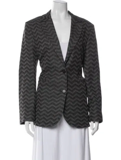 Pre-owned Missoni Patterned Blazer In Gray