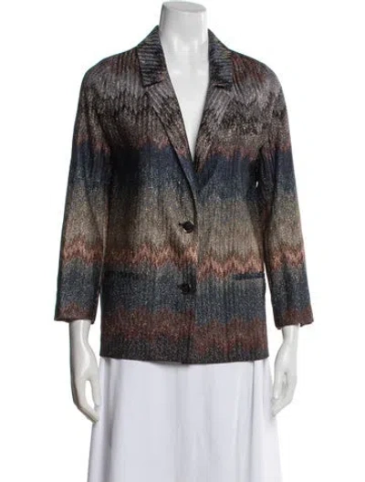 Pre-owned Missoni Patterned Blazer In Multi