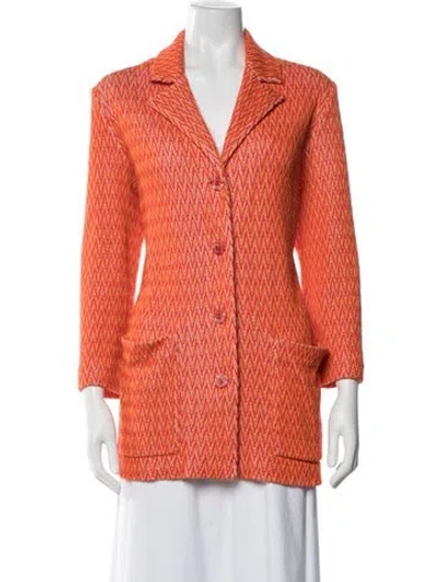Pre-owned Missoni Patterned Blazer In Orange