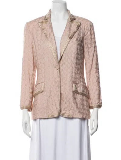 Pre-owned Missoni Patterned Blazer In Pink