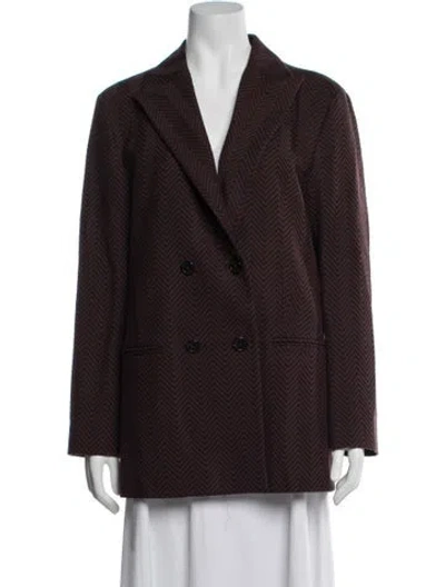 Pre-owned Missoni Patterned Blazer W/ Tags In Burgundy