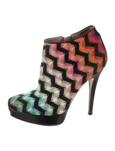 Pre-owned Missoni Patterned Boots In Multicolor