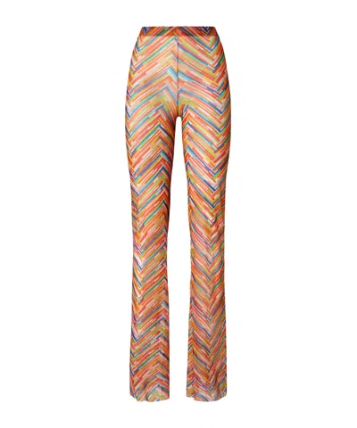 Missoni Patterned Casual Pants In Orange