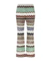 Missoni Snake-pattern Metallic-knit Trousers In Multi