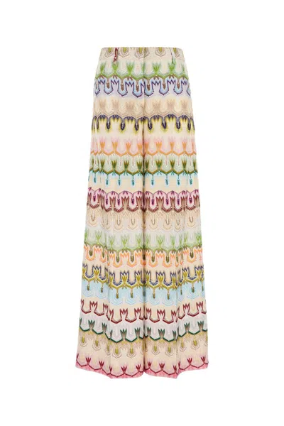 MISSONI EMBROIDERED PALAZZO TROUSERS