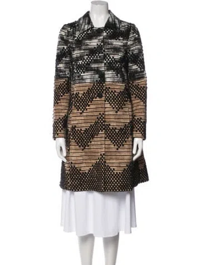 Pre-owned Missoni Patterned Coat In Gray
