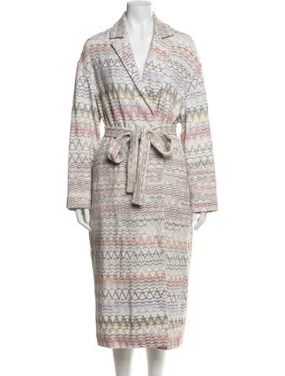 Pre-owned Missoni Patterned Coat In Neutrals