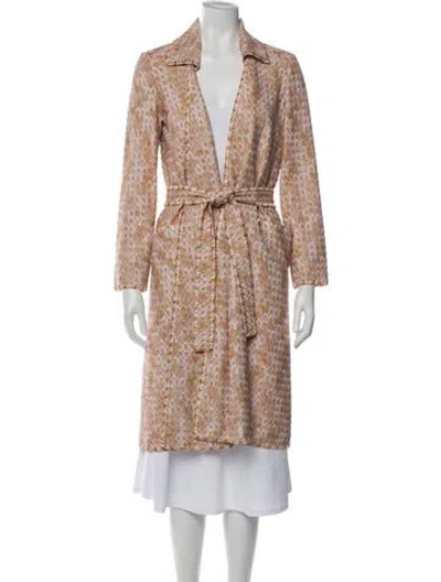 Pre-owned Missoni Patterned Coat In Pink