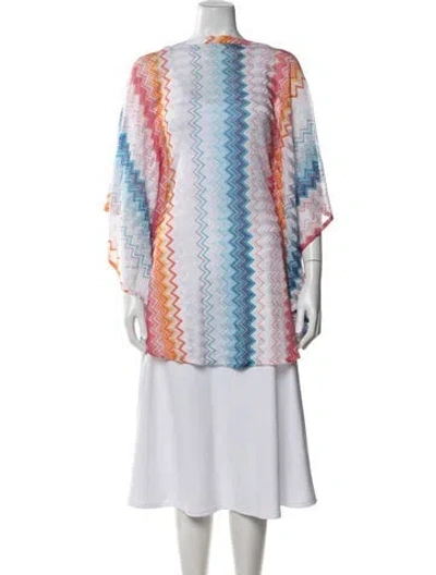 Pre-owned Missoni Patterned Coat W/ Tags In White